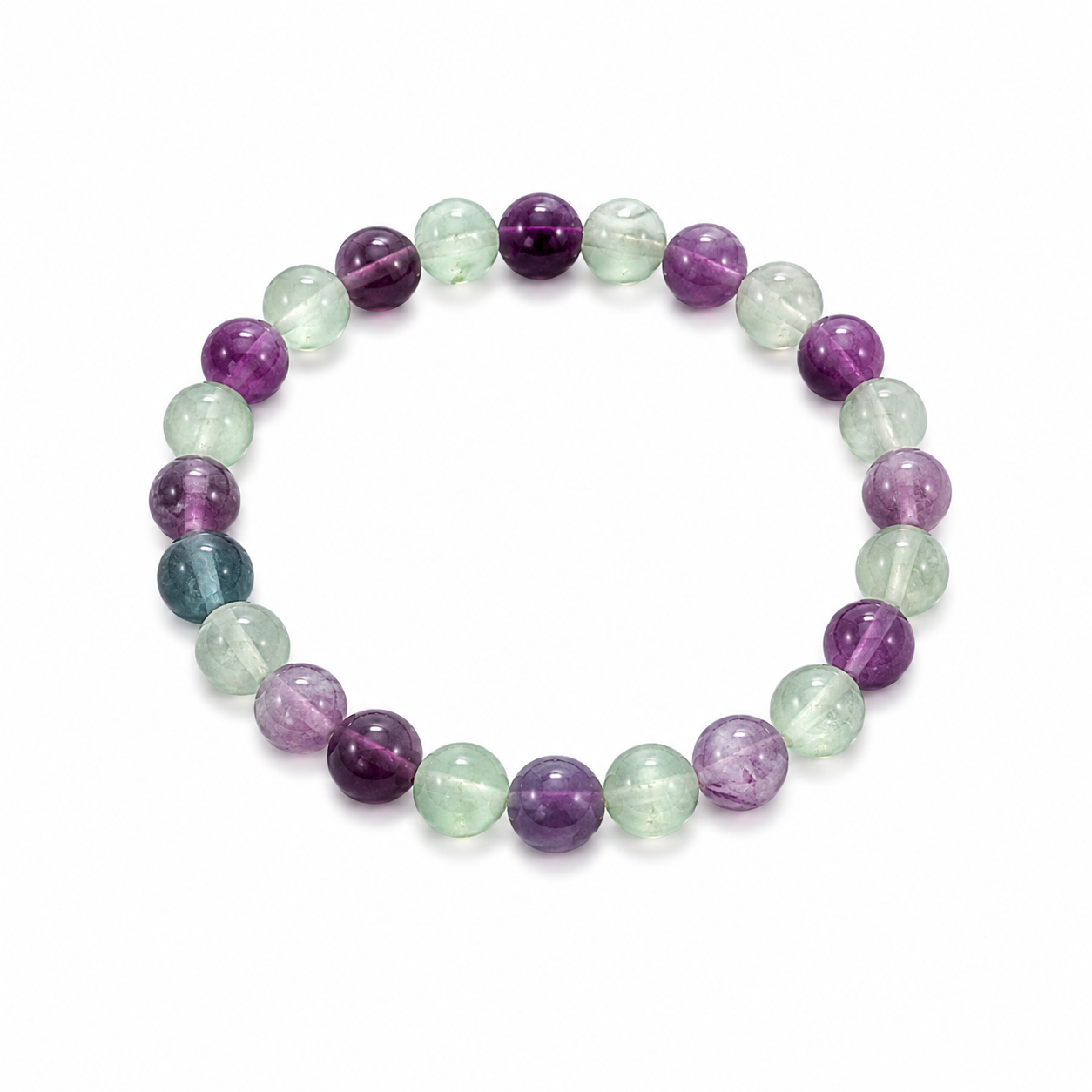 Multi / Rainbow Fluorite Bracelet premium product view