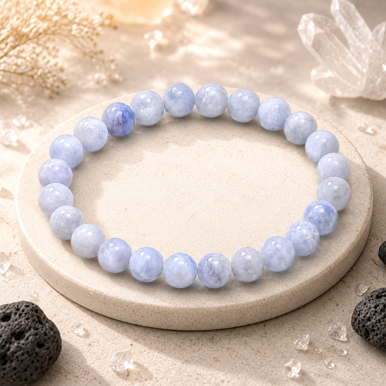 Aquamarine Bracelet in a premium styled product composition