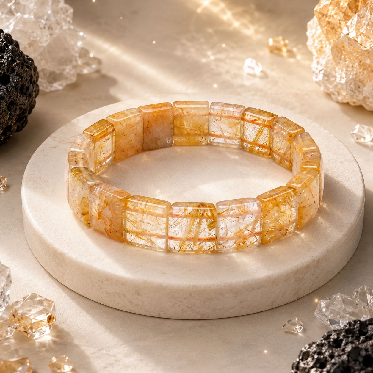 Citrine Square Shape Bracelet in a premium styled product composition