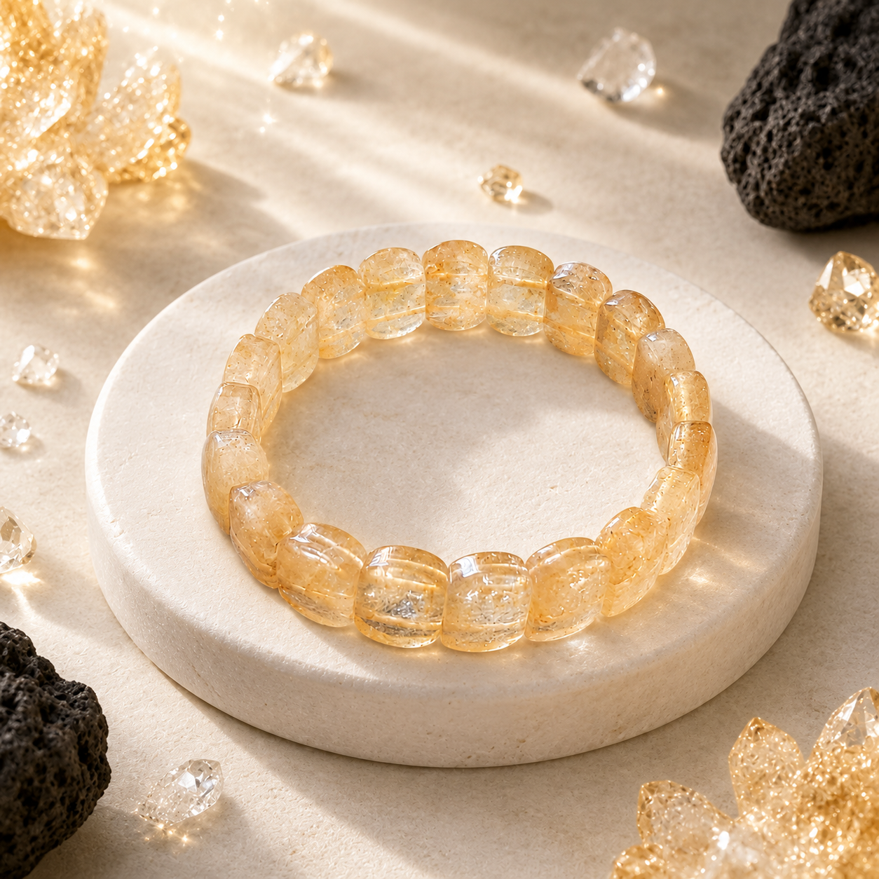 Citrine Tumble Shape Bracelet in a premium styled product composition