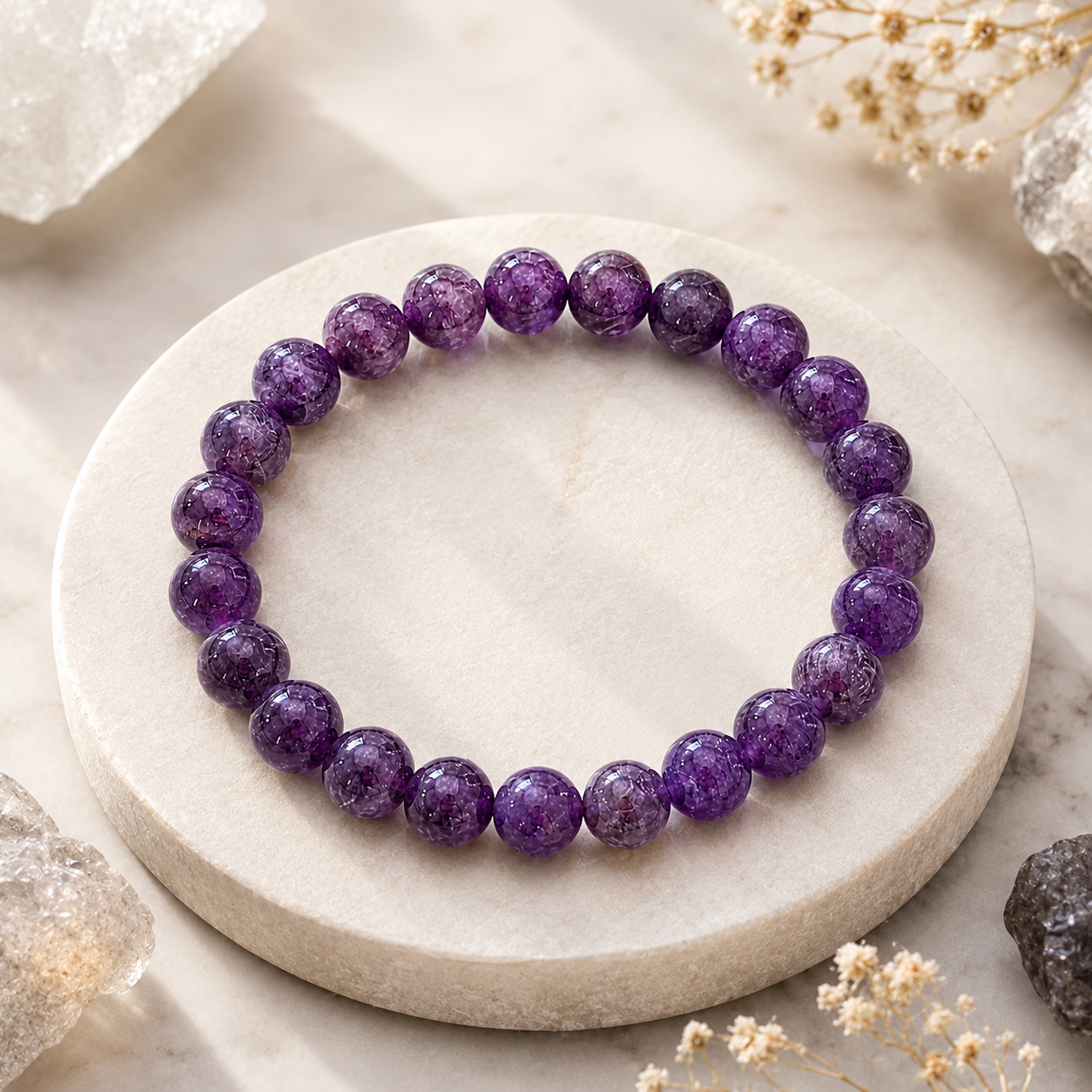 Lepidolite Bracelet in a premium styled product composition